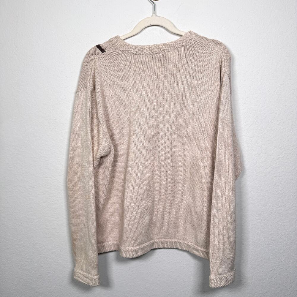Liz Claiborne Womens Vintage Cardigan Sweater Size XL Cotton Holiday Embroidered - Picture 3 of 7